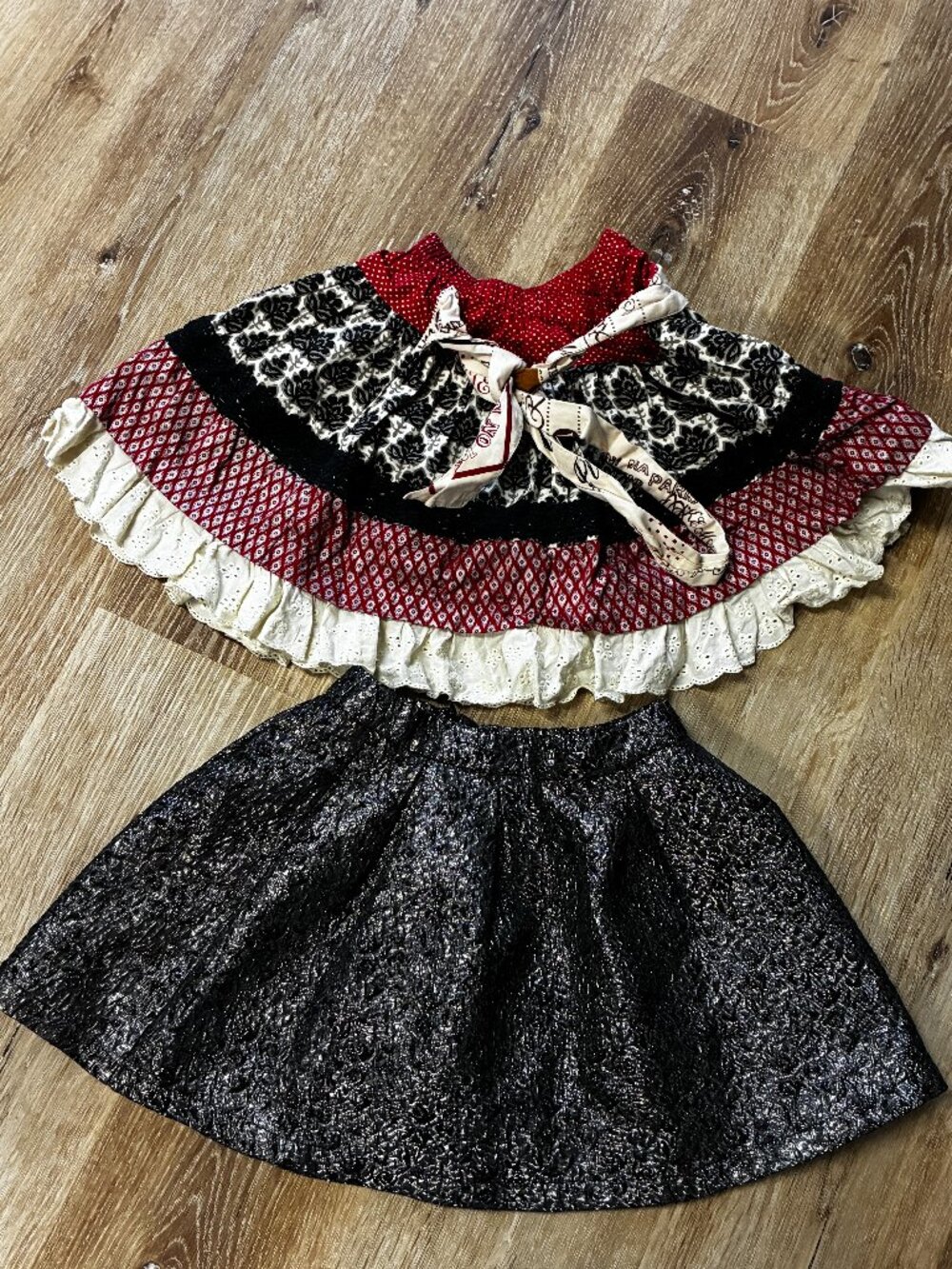 2 boutique style skirts size girls 7